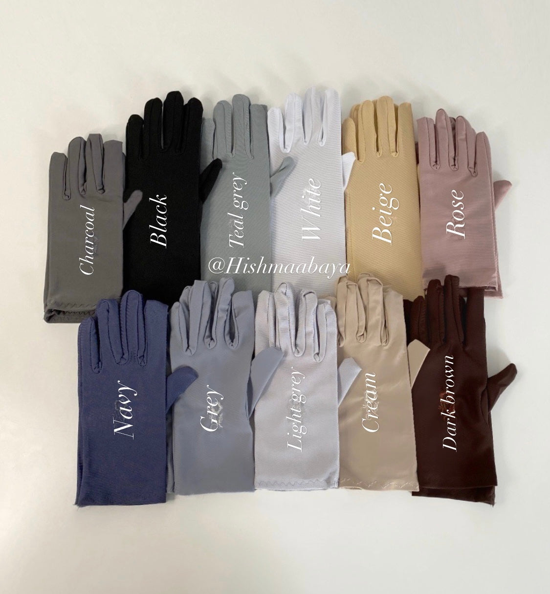 Rose-embroided Gloves (short)